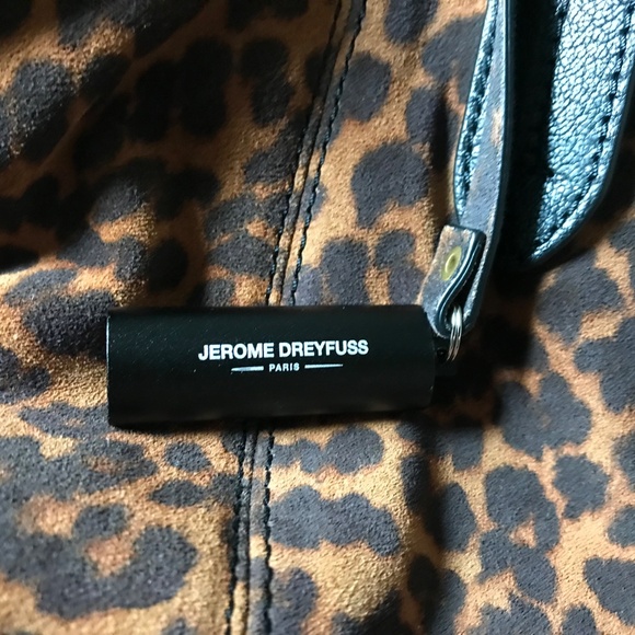 NWOT - Jerome Dreyfuss Léopard Chamois Split Suede Helmut Hobo - Picture 7 of 10